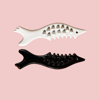 Queue de poisson personnalisée en or rose, peigne Gua Sha, machine de massage avec boîtes chauffantes en bois de santal rouge et vert