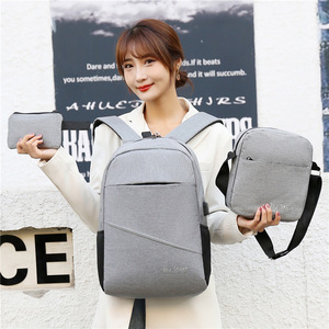 Joy Start Backpack Set Light Gray Water Resistant School Travel Backpacks Three Piece Set - Product Image 1