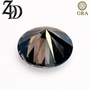 Drill More Jewelry Moissanite Round Loose Stone Blue Rainbow Color For Ring Making Synthetic Lab Created Gemstone - Product Image 4