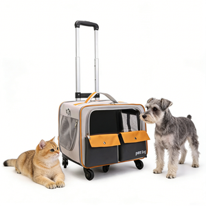 حقيبة سفر للحيوانات الأليفة قابلة للطي مع عجلات وشعار مخصص - Product Image 1