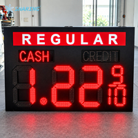 Panneau d'affichage numérique extérieur personnalisé pour station-service, panneau LED pour carburant, paiement en espèces ou par carte de crédit