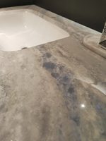 Meuble-lavabo de salle de bain contemporain élégant de style antique français avec miroir LED flottant et double vasque