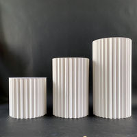 Colonnes romaines de mariage pilier romain en papier colonne de pilier en papier pliant avec couvercle en acrylique pour décorations de table de mariage