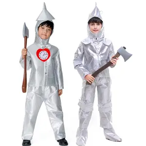 Boy Halloween Purim Fairy Tale The Wizard of OZ Silver Tin Man Costume GPHC-039