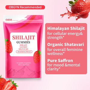 Gummies de Shilajit en Gros, Marque Privée OEM, 100% Résine Pure, Extrait de Stigma de Safran Shatavari, Sans OGM, Végétalien - Product Image 4