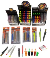 Recharges pour marqueur de trous profonds, outils de traçage pour le travail du bois, mines de crayon de remplacement de 2,8 mm, ensemble distributeur pour crayon de charpentier robuste