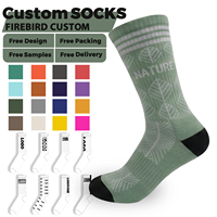 Chaussettes de sport unisexes personnalisées en coton compressif avec logo athlétique pour la course, le tennis, chaussettes de sport pour athlètes OEM