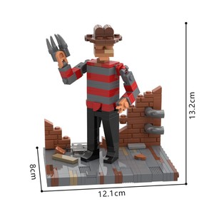 Ensemble de blocs de construction MOC de personnage de <span class=keywords><strong>film</strong></span> d'<span class=keywords><strong>horreur</strong></span>, modèle Freddy Krueger, jouet 200 pièces, compatible avec les grandes marques de briques, pour collection - Product Image 2