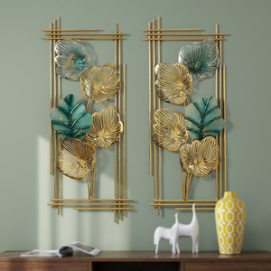 Latest Style Metal Aluminium Wire Iron Leaf Design Wall Art Long Lasting Portrait Decorative Accessories for Living Room Bedroom - Product Image 1