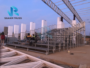 Gran estadio al aire libre gradas andamio tribuna asientos campo de fútbol espectadores tribuna asientos con techo - Product Image 4