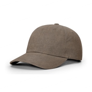 Gorra clásica de lino 100% algodón sin estructura para papá, visera precurvada, sombrero de papá de 6 paneles con correa trasera de tela ajustable - Product Image 4