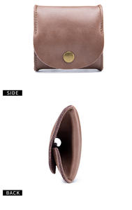 Vente en gros <span class=keywords><strong>de</strong></span> pochette à <span class=keywords><strong>monnaie</strong></span> en <span class=keywords><strong>cuir</strong></span> <span class=keywords><strong>de</strong></span> vachette véritable mousqueton carré compact casque Earpods étui sac câble Mini dames portefeuilles et sacs à main - Product Image 4