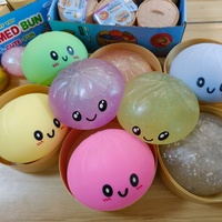 Jouets Squishy Géants en Forme de Dumplings Pailletés GL, Jouet Squishy en Gel Pailleté, Jouets Dumplings Pailletés de 15 cm, Jouets Sensoriels à Presser