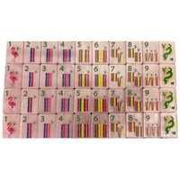 Set di Mahjong Americano Personalizzato di Lusso a Tema Hawaiano, Pieghevole, Resistente all'Acqua, Portatile, Durevole, con Tessere Ecologiche, da Viaggio