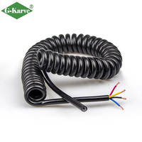Câble spiralé multiconducteur extensible en cuivre sans oxygène massif, 2, 3 ou 4 conducteurs, 1,5/2 mm², conforme aux normes nationales