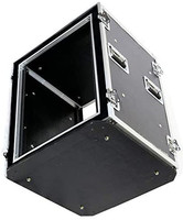 Mallette de rangement pour support de voiture, boîtier d'amplificateur à montage de hamac et de profondeur du corps avec roulettes, 14U