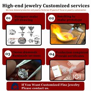 Сертифицированные IGI бриллианты HPHT CVD, выращенные в лаборатории, из цельного золота 18 карат, серьги-гвоздики с четырьмя крапанами, 1, <span class=keywords><strong>2</strong></span>, <span class=keywords><strong>3</strong></span> карата - Product Image 6