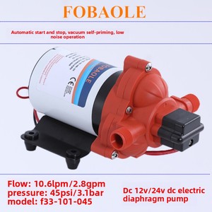 FOBAOLE 33 Modèles Pompe de surpression mini-diaphragme auto-amorçante 12V/24V CC <span class=keywords><strong>pour</strong></span> <span class=keywords><strong>camping</strong></span>-<span class=keywords><strong>car</strong></span>/yacht 10,6L <span class=keywords><strong>pour</strong></span> pressurisation 31m - Product Image 4