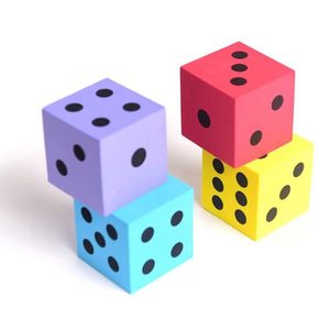 Nhà máy sản xuất OEM 16mm 10 cm 12 inch lớn tập thể dục bán buôn logo in giáo dục PU <span class=keywords><strong>EVA</strong></span> bọt xúc xắc - Product Image 1