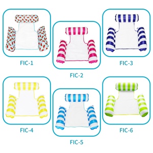 Amaca in tessuto sedia da piscina galleggiante Lounge gonfiabile in PVC per il riposo del nuoto - Product Image 5