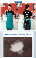 Tabliers sans manches en toile imperméable, personnalisables avec logo, pour supermarchés, salons de thé et cafés