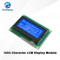 Écran LCD matriciel 16x4 SCCdisplay IIC/I2C SJXD1604A-IIC STN bleu avec rétroéclairage LED négatif et luminosité élevée