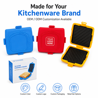 Machine à sandwichs en silicone de qualité alimentaire pour micro-ondes, avec plaques amovibles antiadhésives en aluminium, compatible lave-vaisselle, sans BPA, compatible four