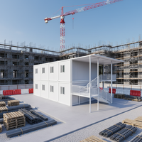 Maison préfabriquée multifonctionnelle standard moderne, maison mobile modulaire, structure en acier, bâtiment en conteneurs