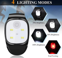 Lampu jepit LED Mini USB dapat diisi ulang, senter kecil luar ruangan lari & Aksesori sepatu