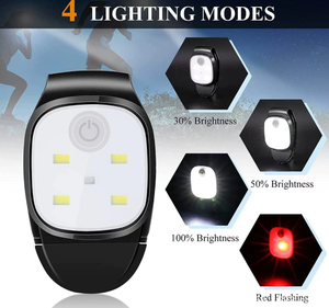 Mini lampada a Clip a LED USB ricaricabile con piccola torcia elettrica da esterno e accessori per scarpe - Product Image 4