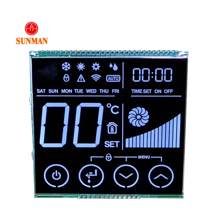 तापमान नियंत्रण प्रणाली के लिए सस्ती कीमत कस्टम 2 3 4 5 6 इंच सेगमेंट एलसीडी डिजिटाइज़र स्क्रीन एलसीडी डिस्प्ले टच पैनल स्क्रीन