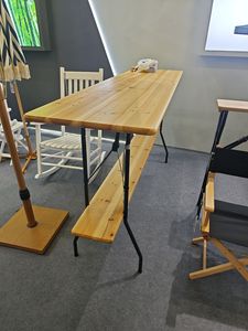 Muebles de <span class=keywords><strong>exterior</strong></span>, bancos de <span class=keywords><strong>madera</strong></span> para Patio, portátil, plegable, entretenido, para Picnic, cerveza, caballete, <span class=keywords><strong>mesa</strong></span> de banco para exteriores - Product Image 6