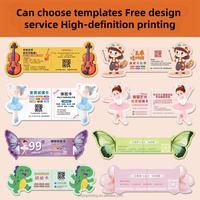 Cartes de visite personnalisées papillon pour boulangerie, fleuriste, boutique de cadeaux, pliables, découpées, impression de logo, vente en gros, stock en vrac, papier de qualité supérieure