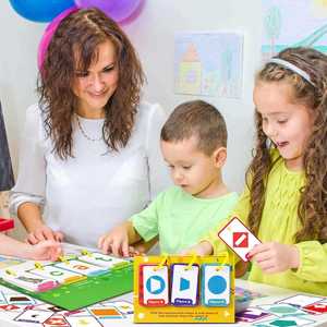 Material Escolar para el Hogar, Tarjetas de Memoria de Geometría Portátiles e Impermeables, Tarjetas Cognitivas de Formas para Niños Pequeños - Product Image 4