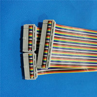 Cable plano gris estándar de 64 pines, espaciado de 32 pines, 2.54 mm, 50 cm de longitud, núcleo de cobre, aislamiento de PVC, para desarrollo de electrodomésticos y maquinaria