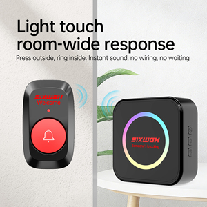 Campanello Wireless SIXWGH RF433 con Controllo APP, Messa <span class=keywords><strong>a</strong></span> Fuoco Automatica, 63 Suonerie/4 Livelli di Volume, Luce Lampeggiante, Funzionamento <span class=keywords><strong>a</strong></span> Batteria per Casa/Hotel/Ufficio - Product Image 5