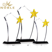 Trophée Tour Étoilée en Cristal Noble, Récompense en Verre Gravée sur Mesure pour Cérémonie, Souvenir, Cadeau, Vente en Gros