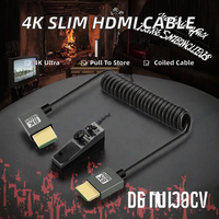 Câble rétractable Atomos pour caméra 2.0 4K, pour Mini Micro, 1,5 m, pour moniteur