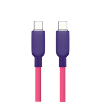 Gel de Silicona de Textura Fina y Color Degradado para Cable de Carga Compatible con iPhone 15/16 y Dispositivos Android