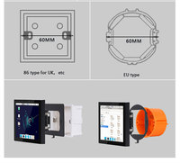 Panneau tactile Android PoE haute performance RK3566 de 4 pouces, contrôleur centralisé intégré pour l'éclairage et le CVC