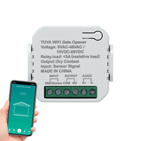Récepteur Wifi Tuya monocanal YET479WTR DC:10V-68V AC:8V-48V avec capteur magnétique pour porte de garage, portail, porte électrique