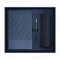 Ensemble cadeau d'affaires promotionnel personnalisé avec logo de marque, ensemble de luxe en cuir fait main, carnet A5, kits exécutifs avec stylo et bouteille d'eau