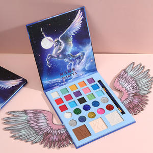 Eye Shadow palet kustom <span class=keywords><strong>28</strong></span> warna pigmen Matte bersinar Glitter <span class=keywords><strong>Eyeshadow</strong></span> unicoorn <span class=keywords><strong>Eyeshadow</strong></span> palet rias label pribadi - Product Image 2