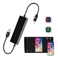 Adaptateur intelligent sans fil mini CarPlay Android Auto Wi-Fi double bande 64 Mo + 16 Mo Bluetooth, ajustement universel, portable