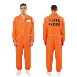 Mango Erwachsenen-Orange-Insassenanzug Halloween Cosplay Kostüm aus Polyester - Product Image 2