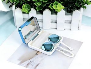 <span class=keywords><strong>Estuche</strong></span> Aplicador de <span class=keywords><strong>Lentes</strong></span> de Contacto Cuadrado Electrochapado con Rayas Chanxin, Semirrígido, de Material PU, Forma CLCA - Product Image 3