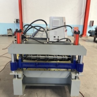 Machine automatique de formage de tuiles de toiture trapézoïdales à double couche 840-900, machine de fabrication de tôles de toiture profilées IBR, GI PPGI