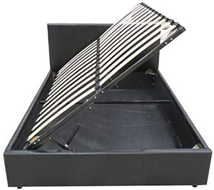 Faux lato del <span class=keywords><strong>letto</strong></span> morbido <span class=keywords><strong>letto</strong></span> in pelle con aerodinamico progettato re nero mobili camera da <span class=keywords><strong>letto</strong></span> - Product Image 1