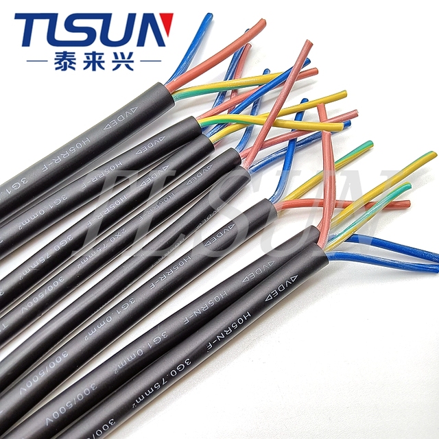 VDE Standard Rubber Cable H05RR-F with 3 X 1.5MM² for Equipment Power Supply
