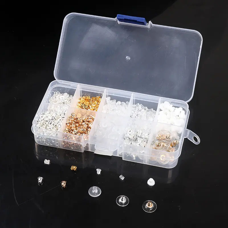 Wholesale 1280PCS/set Findings Stud Earring Basic Pins Stoppers Connector For DIY Jewelry making raw material set